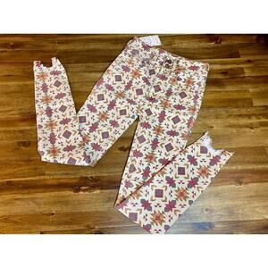 NWT Free People Ivory Wild Child Aztec Fall Skinny Jeans Pants Bohemian 24